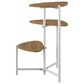 DHP Tallulah Plant Stand with White Stand in Danish Walnut, , large