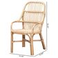 Baxton Studio Sumatera Arm Chair in Natural Brown (Set of 2), , large
