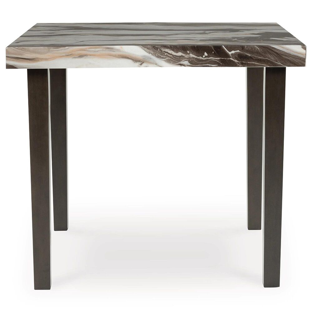 Ashley Jeshina Square Counter Height Table in Dark Brown and Beige - Table Only, , large