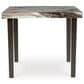 Ashley Jeshina Square Counter Height Table in Dark Brown and Beige - Table Only, , large