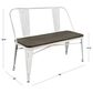 Lumisource Oregon Bench in Espresso and White, , large