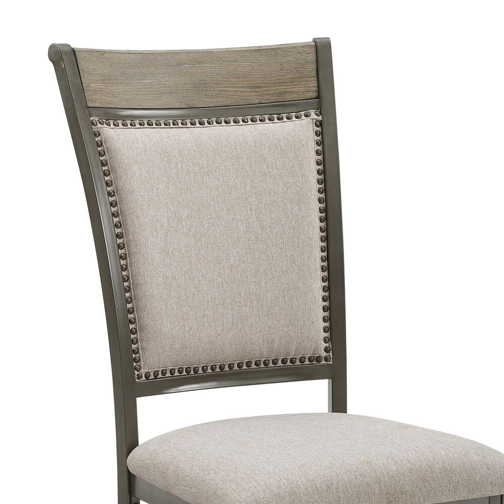 Linon Home Decor Franklin Side Chair in Warm Pewter and Grey, , large