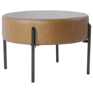 Kinfine Round Ottoman in Carmel, , large