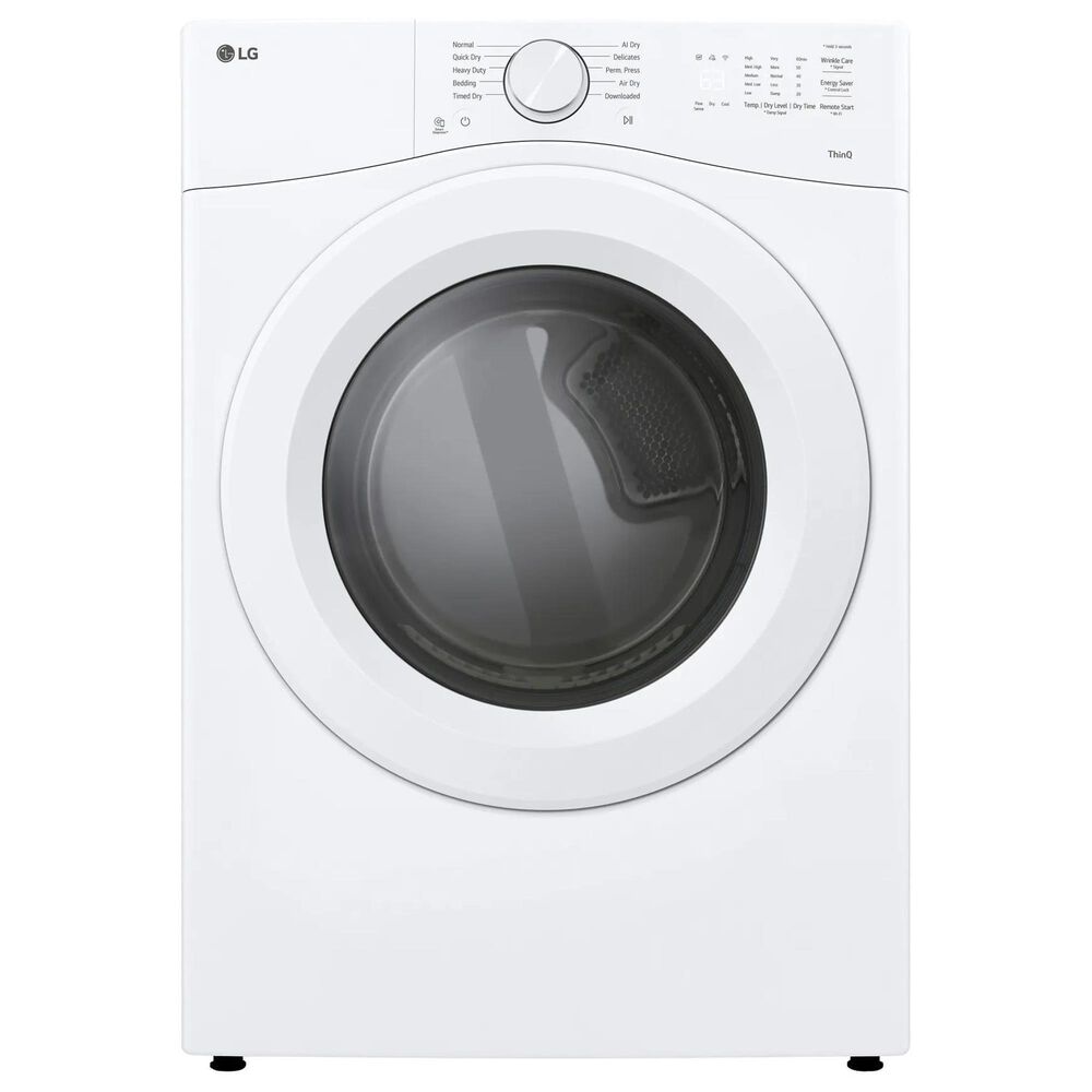 LG 7.4 Cu. Ft. Ultra Large Capacity Smart Front Load Electric Dryer in White, , large