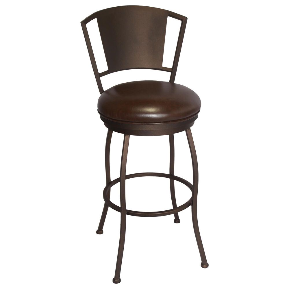 Delaware Dining Bristol 26" Swivel Barstool in Sun Bronze/Dark Brown, , large