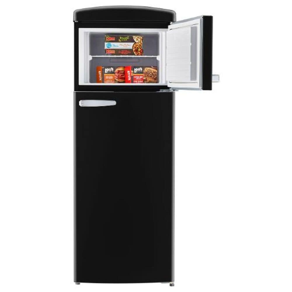Unique Appliances Classic Retro 7.5 Cu. Ft. Top Freezer Refrigerator in Matte Black, , large