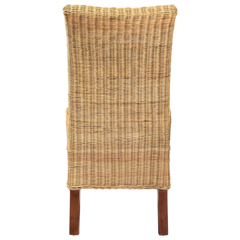 Baxton Studio Shamara Side Chair in Natural Brown and Walnut Brown, , large