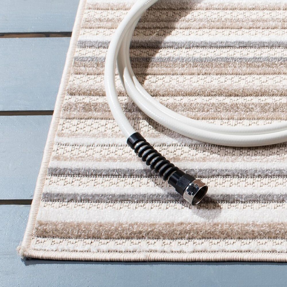 Safavieh Cabana CBN323B 6&#39;7&quot; Square Ivory and Grey Indoor/Outdoor Area Performance Rug, , large