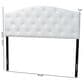 Baxton Studio Myra Queen Headboard with White Upholstered in Black, , large