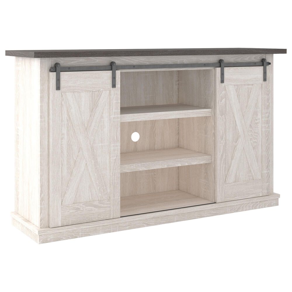Ashley Dorrinson 54" TV Stand in Antique White and Gray, , large