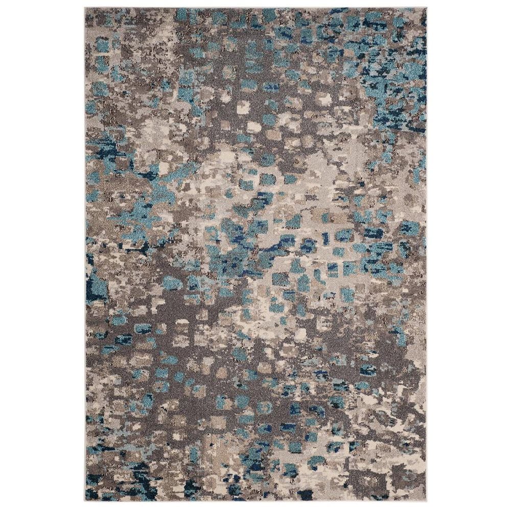 Safavieh Monaco MNC225E-5 5&#39;1&quot; x 7&#39;7&quot; Grey/Light Blue Area Rug, , large