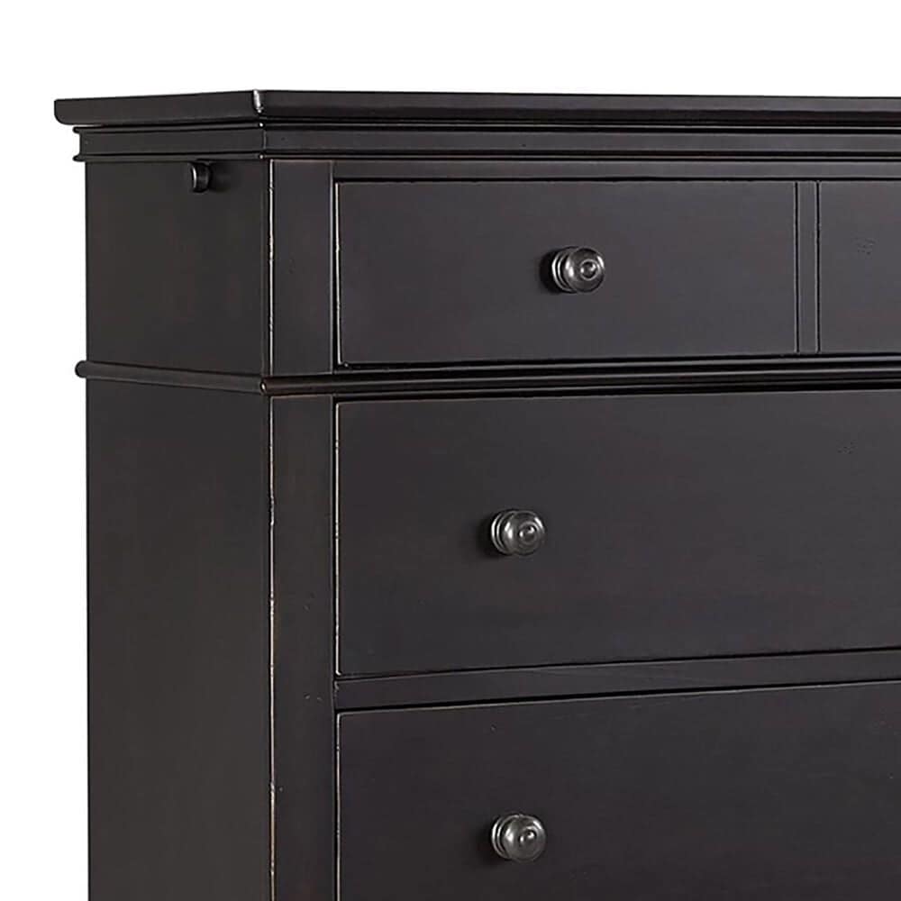 Riva Ridge Oxford 5-Drawer Chest in Black, , large