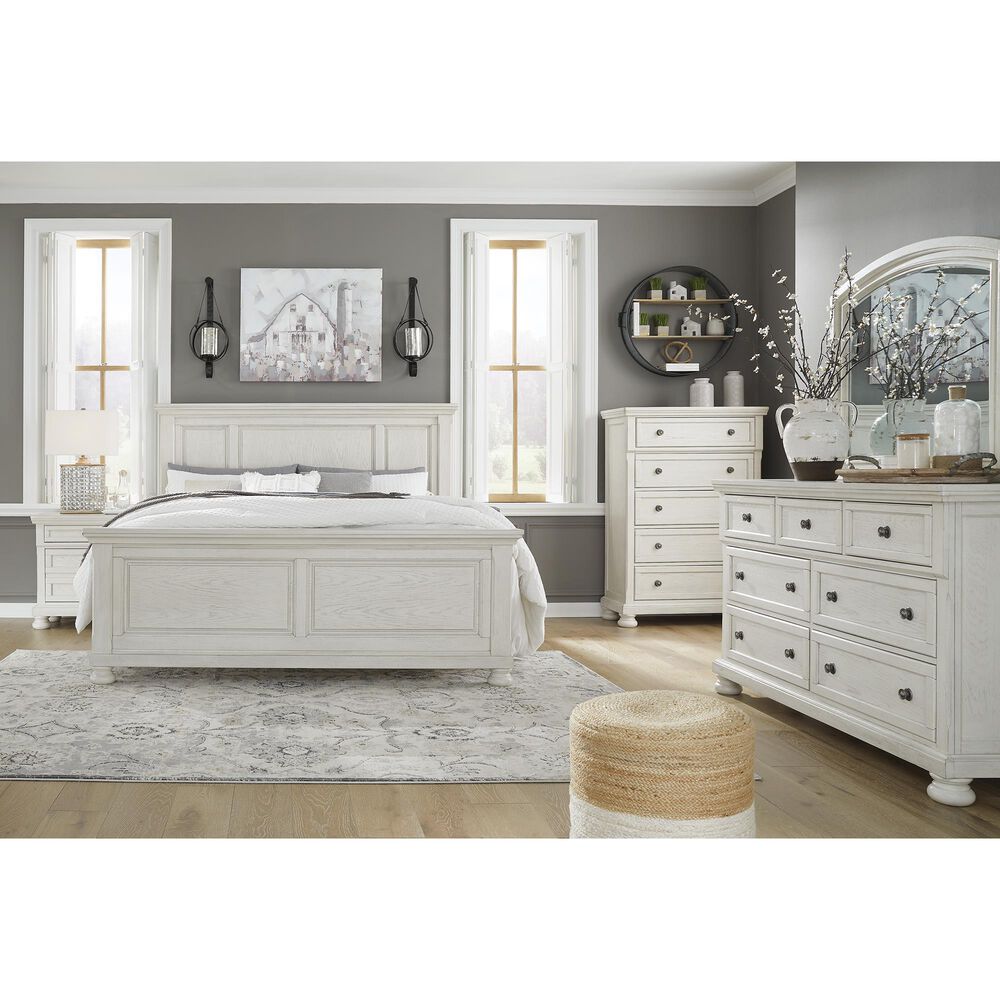 Ashley Robbinsdale 3 Piece King Bedroom Set in Antique White, , large