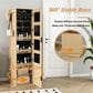 GigaCloud Rotating Jewelry Cabinet with Full-length Mirror, Coat Rack and Shelves in Walnut, , large