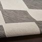 Nourison Positano Geometric Charcoal 7" x 10" Indoor/Outdoor Area Rug, , large