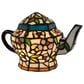 Timberlake Lavish Home Tiffany Teapot Table Lamp in Stained Glass, , large