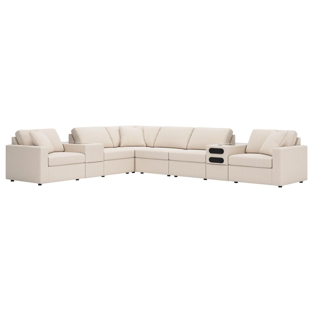 Ashley Modmax 8-Piece Reversible L-Shaped Sectional with Storage and Audio Consoles in Oyster, , large