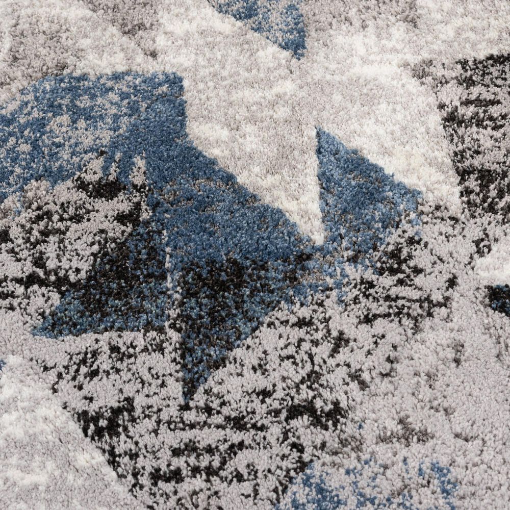 Central Oriental Structures Torrent Neola 5&#39; x 7&#39;6&quot; Cloud and Metal Area Rug, , large