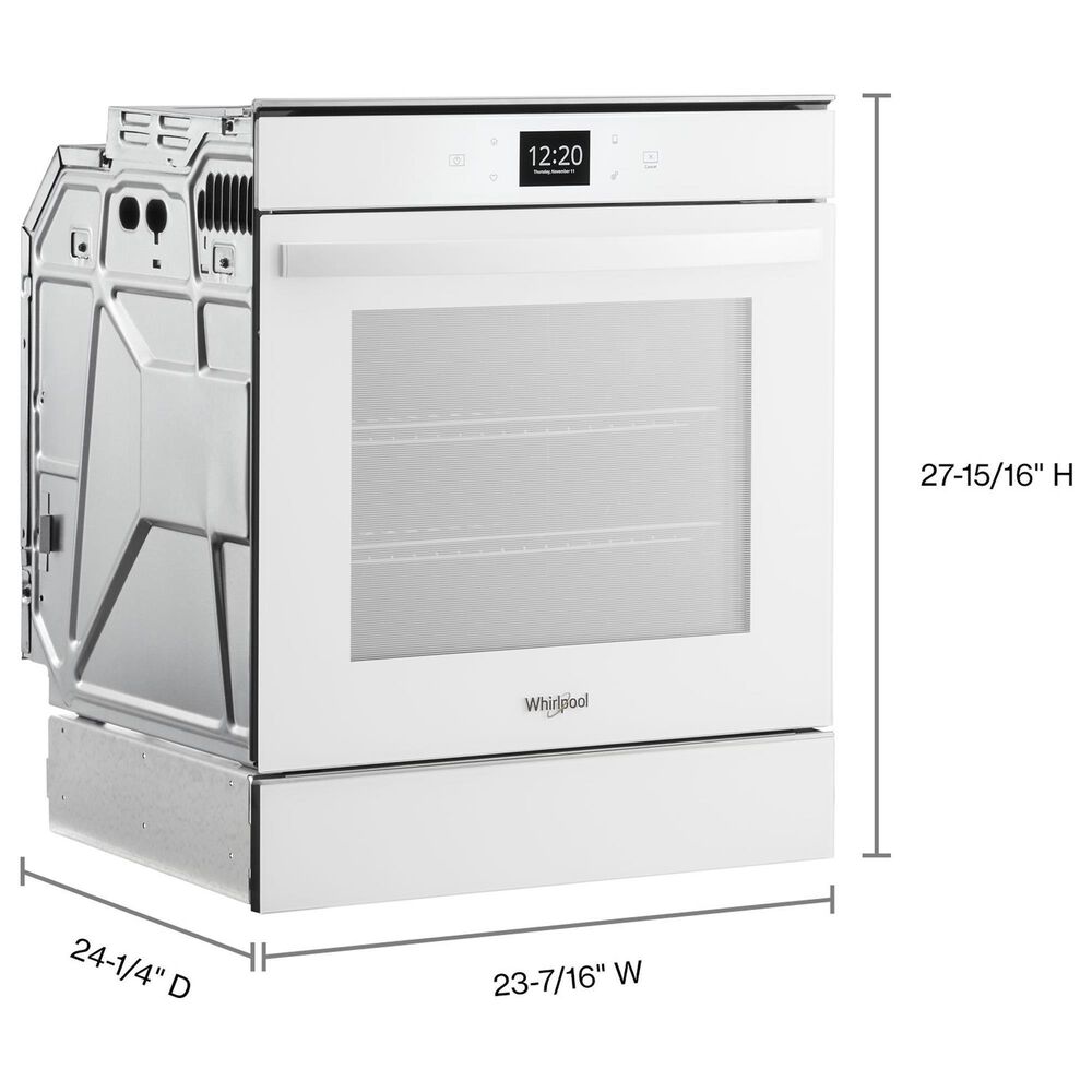 Whirlpool 24" Single Electric Wall Oven with Convection in White NFM