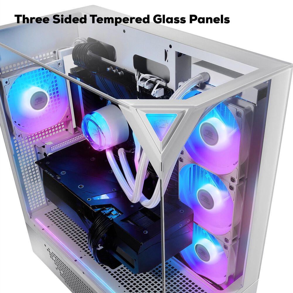 iBUYPOWER Element Gaming Desktop PC | AMD Ryzen 7 9850X3D - 32GB RAM - AMD Radeon RX 9070XT Graphics - 2TB SSD in White, , large