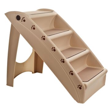 Timberlake Petmaker Folding Plastic Pet Stairs in Tan, , large