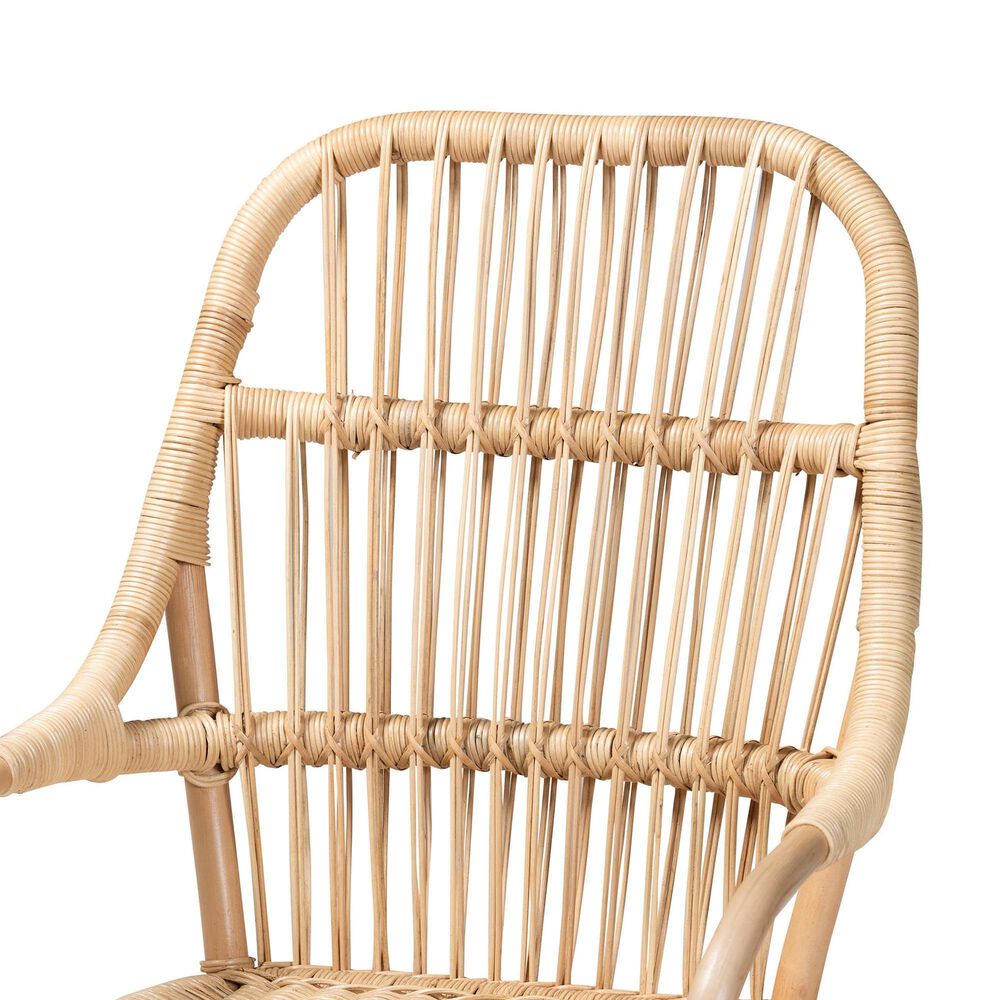 Baxton Studio Sumatera Arm Chair in Natural Brown (Set of 2), , large