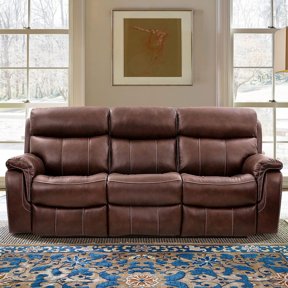 Blue River Montague Power Reclining Sofa in Brown, , large