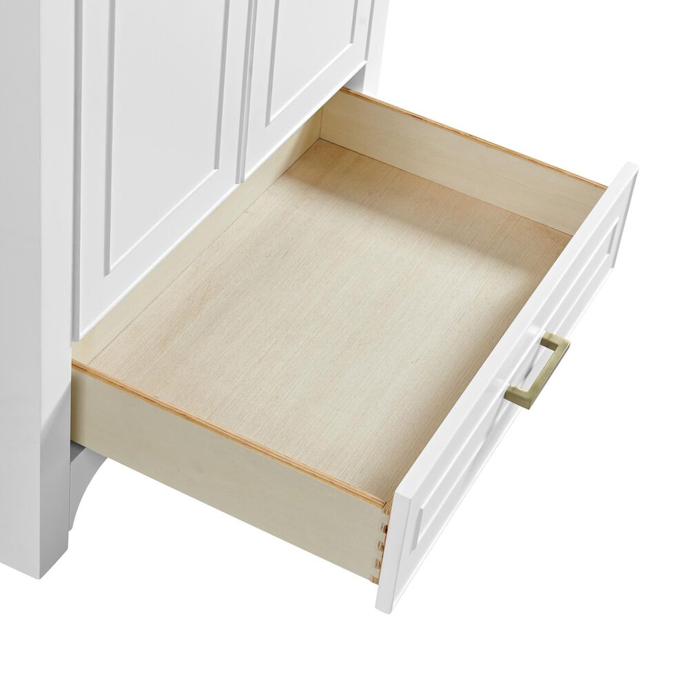 37B Lucerne 30" Single Bathroom Vanity in Bright White with Marble Top and Backsplash, , large