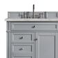 James Martin Vanities Brittany 36" Single Bathroom Vanity in Urban Gray with 3 cm Victorian Silver Quartz Top and Rectangular Sink, , large