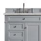 James Martin Vanities Brittany 36" Single Bathroom Vanity in Urban Gray with 3 cm Victorian Silver Quartz Top and Rectangular Sink, , large