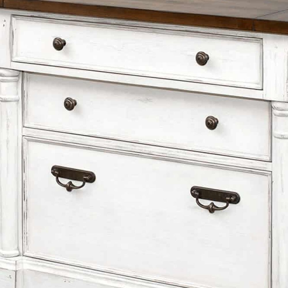 Martin Durham Lateral File with Lock in Weathered White, , large