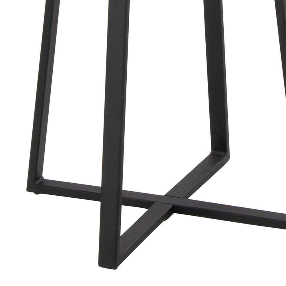 LumiSource Cosmo Bar Table in Black Metal and Black Wood, , large