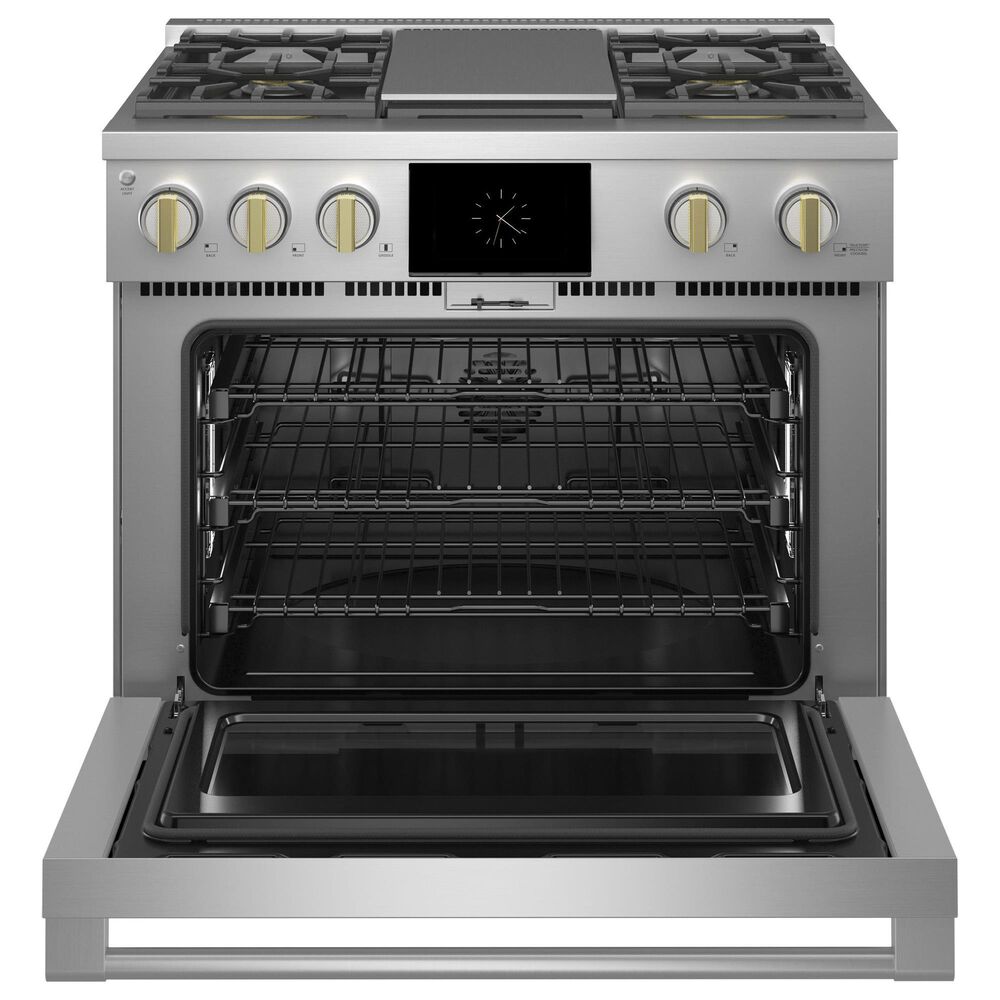 Monogram 36&quot; Dual-Fuel Professional Range with 4 Burners and Griddle in Stainless Steel, , large