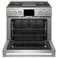 Monogram 36" Dual-Fuel Professional Range with 4 Burners and Griddle in Stainless Steel, , large