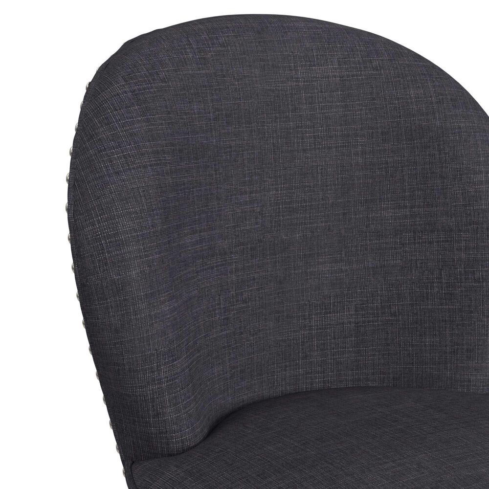 Mayberry Hill Westford Swivel Counter Stool with Charcoal Linen in Grey, , large