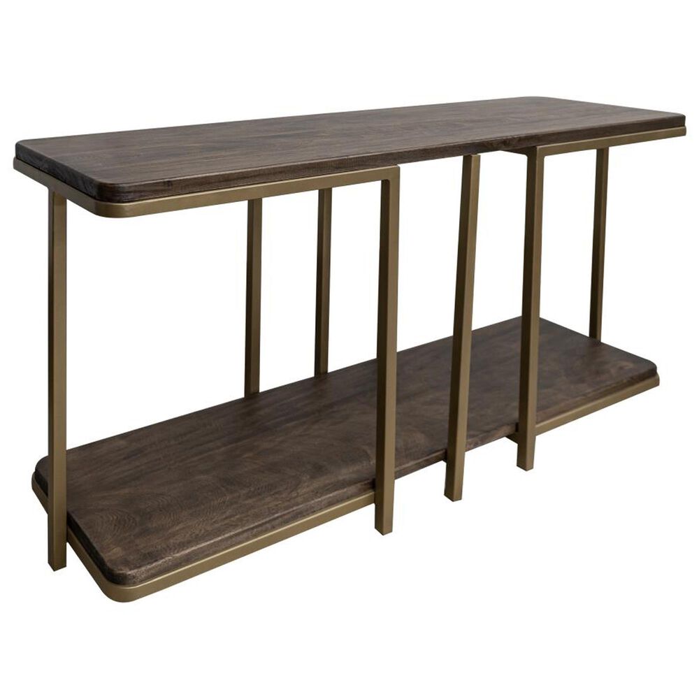 Fallridge Onix Sofa Table in Cocoa Brown and Gold, , large