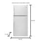 Whirlpool 18 Cu. Ft. Top Freezer Refrigerator with Flexi Slide Bin in Monochromatic Stainless Steel, , large