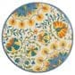 Nourison Aloha 4" Round Blue, Yellow, Orange, Green and White Indoor/Outdoor Area Rug, , large