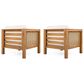 Hearth and Haven Outdoor Club Chair with Teak Frame in Beige (Set of 2), , large