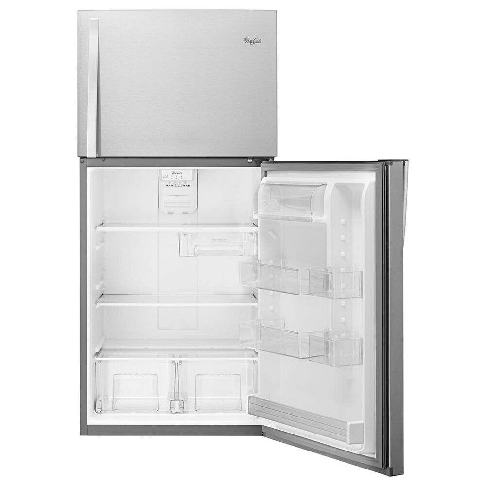 Whirlpool 19 Cu. Ft. Top-Freezer Refrigerator with LED Interior Lighting in Stainless Steel, , large