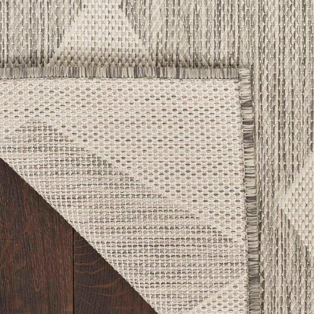 Nourison Positano Geometric Light Grey 7&#39; x 10&#39; Indoor/Outdoor Area Rug, , large