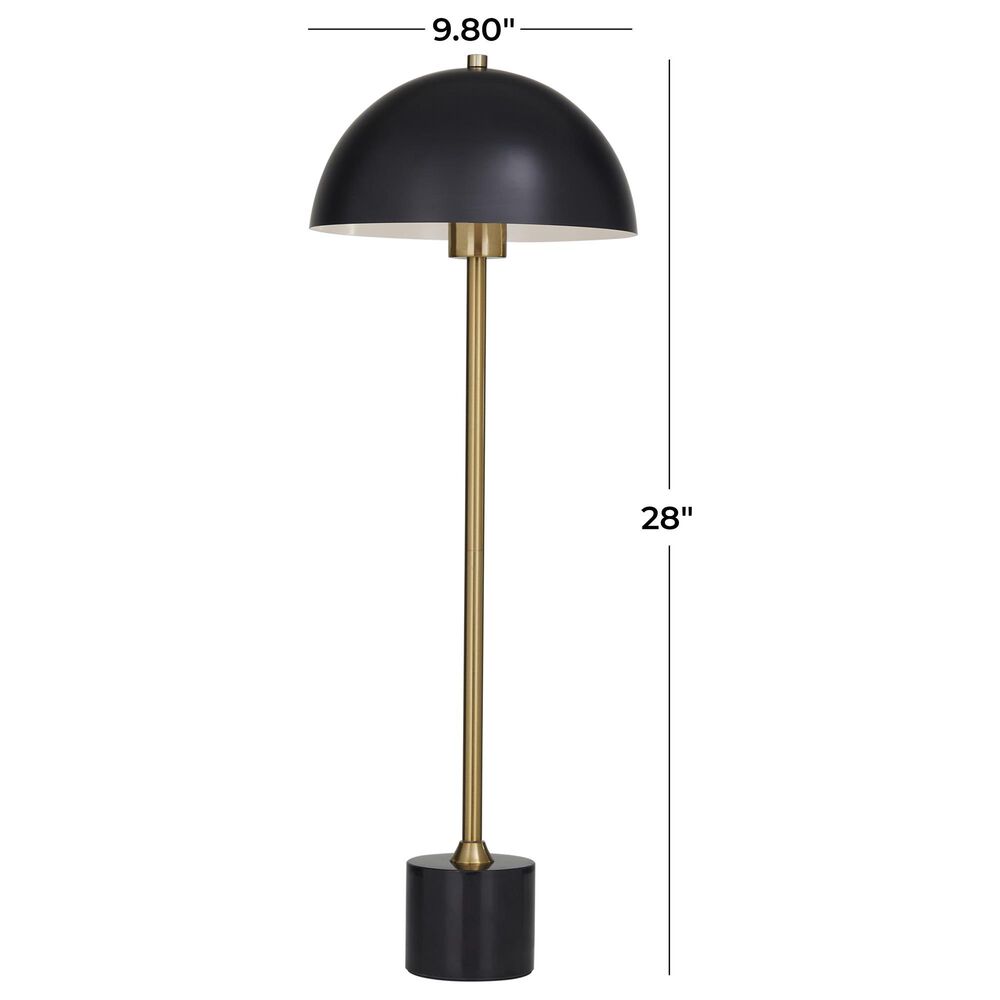 Maple and Jade Umbrella Style Table Lamp in Black and Gold, , large