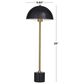 Maple and Jade Umbrella Style Table Lamp in Black and Gold, , large