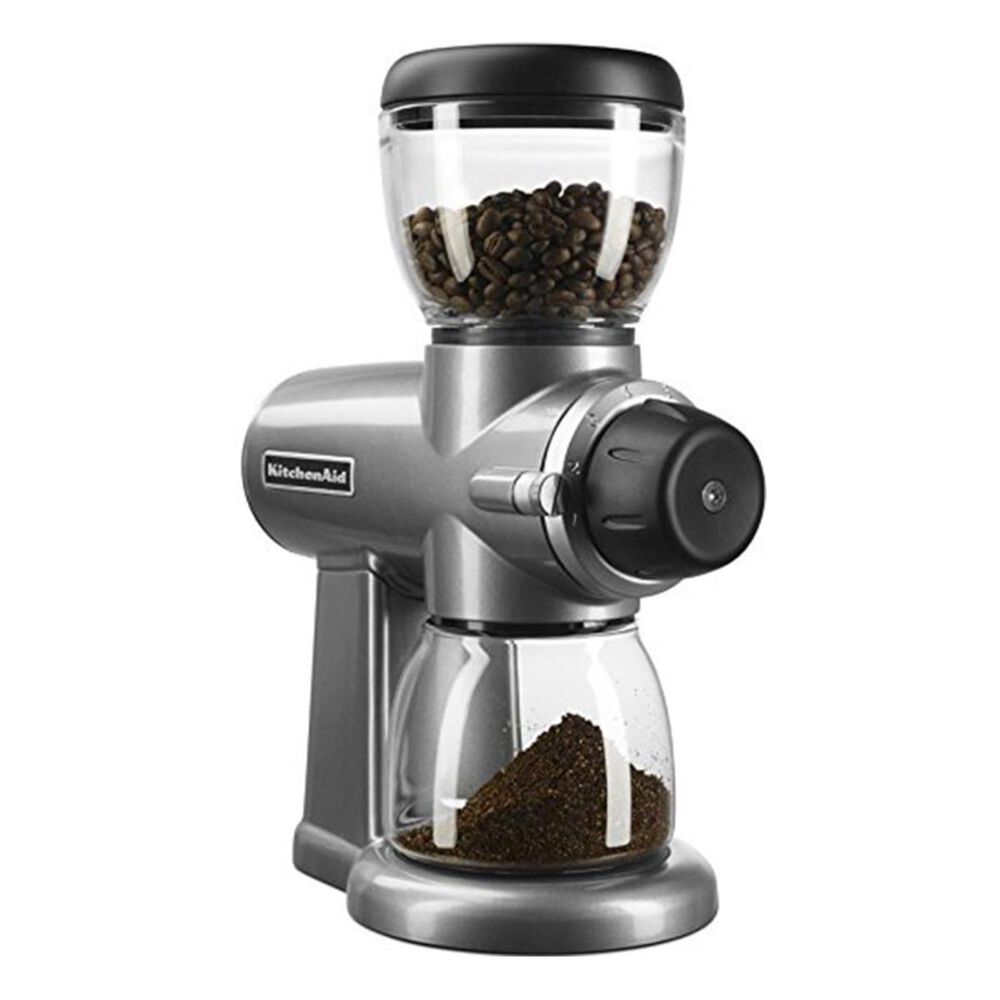 KitchenAid Burr Grinder in Contour Silver Nebraska Furniture Mart