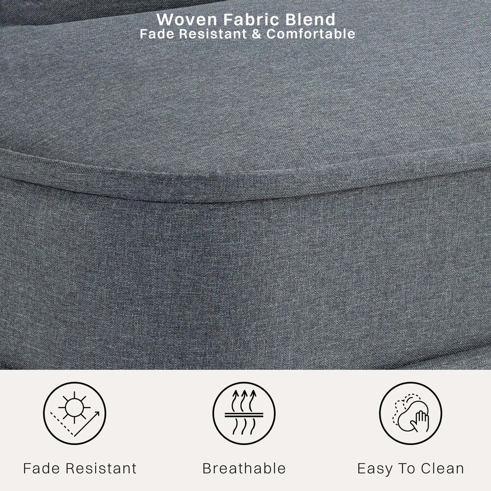 Lifestyle Solutions Toni Convertible Sofa in Charcoal, , large