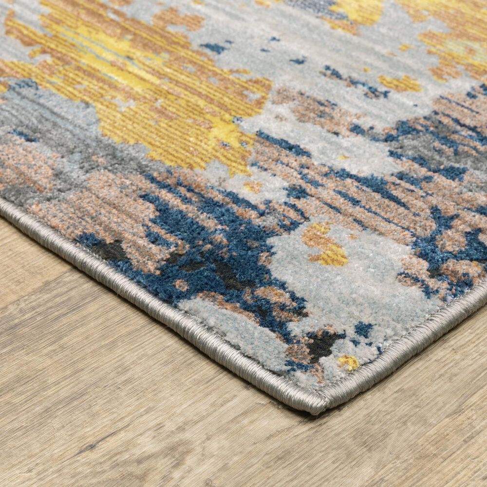 Oriental Weavers Caravan Clouds Prevail 7&#39;10&quot; x 10&#39;10&quot; Yellow and Blue Area Rug, , large
