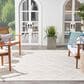 Nourison Easy Care 8" x 10" Ivory and White Indoor/Outdoor Area Rug, , large