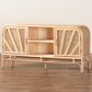 Baxton Studio Carabella 2-Door Rattan Storage Cabinet in Natural, , large