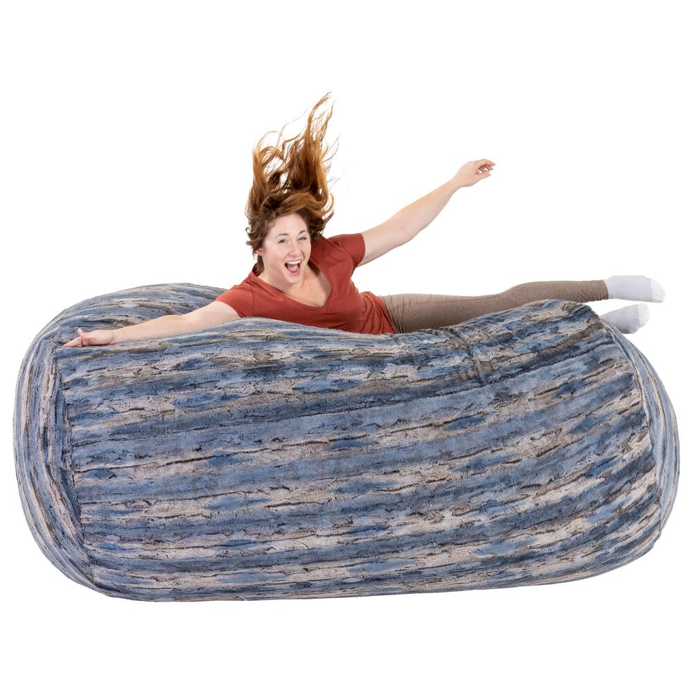 Jaxx Grand Lounger 7&#39; Bean Bag Sofa Lounger in Indigo Fox, , large