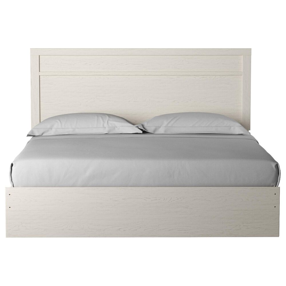 Ashley Stelsie King Panel Bed in White, , large